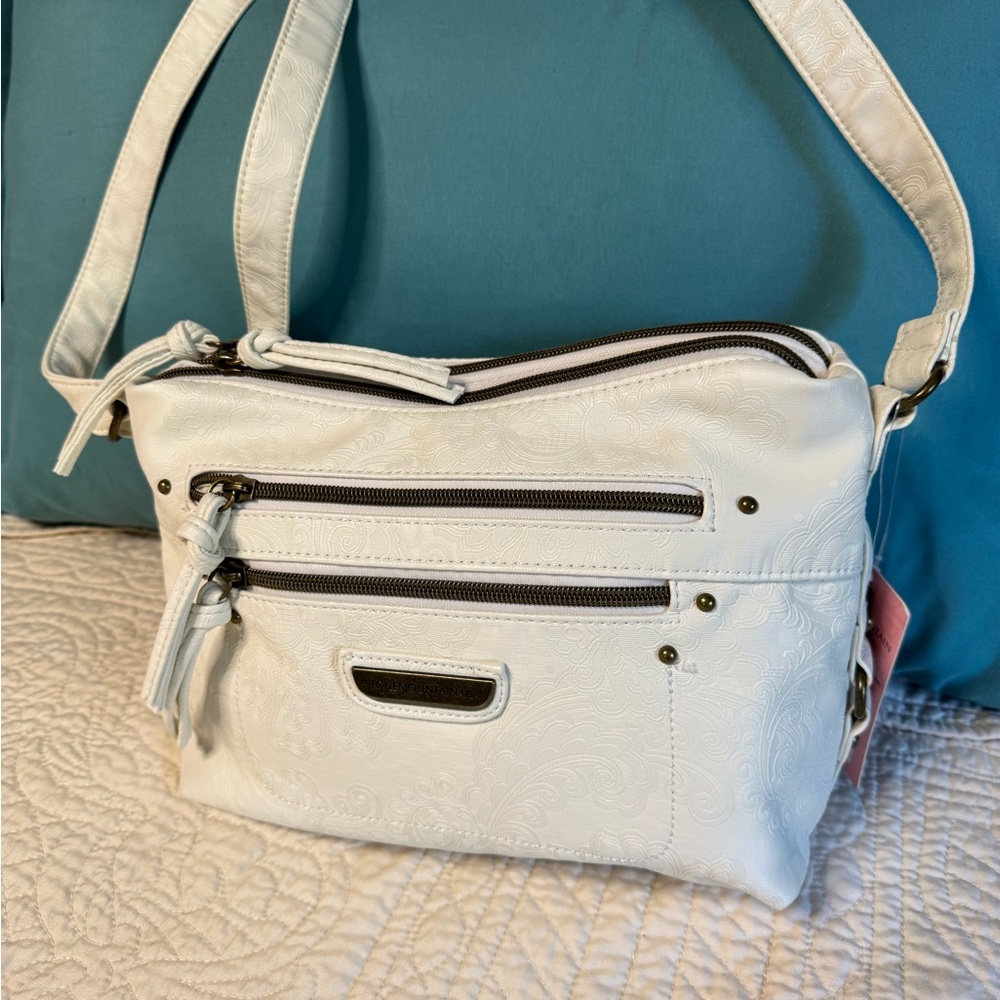 White Shoulder Bag by White Mountain.
